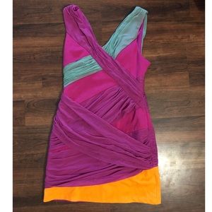 Color block dress 🧡💜